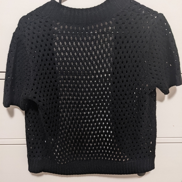 Black Suzy Shier shrug short sleeve sweater Small - Picture 2 of 3